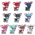 Leuke cartoon chihuahua puppy legering hangers voor DIY sieraden maken en armbanden. - 8 Modellen Gemengd (SN1722) / 10 stuks / Zilveren Basis Veelkleurige Mix