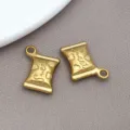 Gold stainless steel sweet pillow charm pendant DIY bracelet jewelry accessory variant - T2838 Sweet Candy Style / 13x16x5mm / Gold