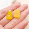 Breloques oursons en résine jaune pendentif accessoires de bijoux DIY pour loisirs créatifs. - Bonbon Ours en Résine Jaune (12570) / 1 Pièce/Paquet (10x20mm)