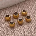 Perline distanziali in acciaio inossidabile oro e acciaio per gioielli fai da te - Perla Solida (T2162) / 1 Pezzo (2x2x1mm) / Placcato Oro Sottovuoto