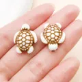 White brown acrylic turtle charms pendants DIY jewelry making accessories for earrings. - Brown Sea Turtle (27355) / 1个装 (20x16mm)
