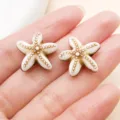 Acrylic white brown starfish charm pendant DIY jewelry making accessory variant style. - Brown Starfish (27357) / 1 Piece (17x17mm)