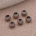 Perles intermédiaires en métal en acier inoxydable pour accessoires de bijoux DIY bracelet. - Perle Solide (T2170)