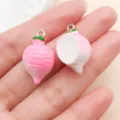Roze hars radijs bedel DIY hanger handgemaakte sieraden armband accessoires schattig - Groente Wortel (23885)