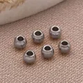 Perles d'espacement solides en acier inoxydable pour fabrication de bijoux DIY bracelet collier. - Perle Solide (T2171)