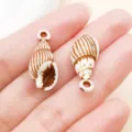 Charming Acrylic White Brown Conch Shell Pendants For DIY Jewelry Making Accessorie - Brown Ocean Sea Snail (27378)