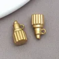 Goldenes Edelstahl Lippenstift Anhänger DIY Schmuck Zubehör Armband Schlüsselanhänger Teil. - 8x15x8mm