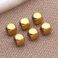 Perline distanziatrici quadrate in acciaio inossidabile dorato per bracciali e collane. - 2mm (Apertura 1.2mm) / Oro