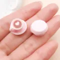 Roze hars miniatuur koffiekopje bedel, schattig DIY handgemaakt armband sieraden accessoire. - 3D Koffiekopje Hart Latte Art (23955)