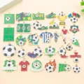 30pcs enamel soccer football alloy charms pendants for DIY handmade jewelry bracelets earrings. - Soccer World Cup Series Set (SN1661) / 30 Styles (1 Piece Each)