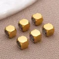 Perline quadrate dorate per creazione gioielli, accessori per bracciali in acciaio inox. - 3mm (Apertura 2mm) / Oro