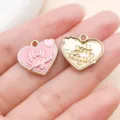 Pink heart enamel pendant Hey Sugar alloy DIY jewelry charm accessory cute sweet style - Hey Sugar Heart (27272)