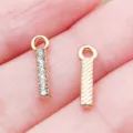 Ciondolo lettera strass oro KC accessorio gioiello fatto a mano componente DIY part - Lettera I Strass (25746-I)