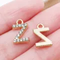 Ciondoli Lettera Z Strass Oro KC Accessori Per Creazione Di Gioielli Fatti A Mano Fai Da Te - Lettera Z Strass (25746-Z)