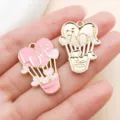 Gold tone heart hot air balloon alloy pendant DIY jewelry accessories love charm - Heart Hot Air Balloon (21328) / 1 Piece (30x21mm) / Pink