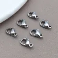 Stainless Steel Lobster Claw Clasps Silver Tone for DIY Bracelet Necklace Jewelry Making - No. 9 (8878)