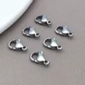 Stainless steel lobster clasps for jewelry making DIY bracelets necklaces 6 pieces set dark metal - No. 11 (8880)