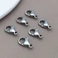 Stainless steel lobster claw clasps, diy jewelry making findings for bracelets and necklaces. - No. 13 (8882)