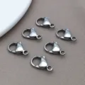 Stainless steel lobster clasps for DIY jewelry making bracelet necklace connectors 6pcs - No. 15 (8883)