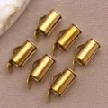 Gouden roestvrijstalen glijdende buissluiting voor sieraden maken ketting armband doe-het-zelf - T2107 Stijl (TA300) / 1 Stuk (8x5.8x4mm) / Vacuüm Verguld