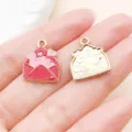 Red Envelopes Love Heart Alloy Pendants DIY Jewelry Making Accessories Valentine Charms - Heart Envelope (27281)