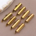 Gouden schuifbuis sluitingen snoeruiteinden voor DIY sieraden maken kettingen armbaden. - T2109 Stijl (TA300) / 1 Stuk (13x5.8x4mm) / Vacuüm Verguld
