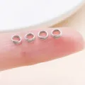 Silver double jump rings iron split rings DIY jewelry making accessories for bracelets necklaces - 10g Approx 220 Pcs (FT175) / Thick 0.7mm Diameter 4mm / Silver Tone