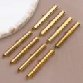 Gold stainless steel tube slide clasps for DIY jewelry making necklaces earrings 8pcs - T2113 Style (TA300)