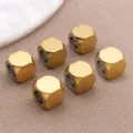 Perline Distanziatrici Quadrate in Acciaio Inossidabile Oro per Bracciali DIY - 6mm (Apertura 4mm) / Oro