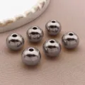 Perles d'espacement pleines en acier inoxydable pour accessoires de fabrication de bijoux. - Perle Solide (T2177)