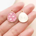 Emaillierter Osterei Anhänger rosa Herz Legierung DIY Charm für Armband Schmuck Basteln - Rosa Lila Emaille Herz Ei (25125) / 1 Stück (20x14x1mm)