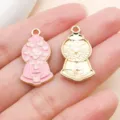 Gumball machine heart alloy enamel DIY charm pendant for custom jewelry making accessories. - Heart Gashapon Machines (27286)