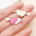 Valentine heart arrow alloy pendant DIY charm for handmade jewelry accessories craft - Arrow Through Heart Style (27191)