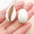 Acryl Kauri Muschel Anhänger DIY Schmuckstücke großes Loch Zubehör Set mit zwei Stück - Schnecke (27375)