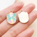 Osterhase Eier Emaille Legierung Anhänger, süßer DIY Armband Schlüsselanhänger Zubehör. - Seeblau Emaille Schleife Ei (25137)
