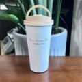 Portable 304 stainless steel travel coffee mug with handle double wall vacuum insulated tumbler - 500ml / Generation 2 Portable - White