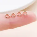Gold double jump rings split rings for DIY jewelry making bracelets necklaces findings - 10g Approx 220 Pcs (FT175) / Thick 0.7mm Diameter 4mm / KC Gold