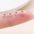 Silver double jump rings for DIY jewelry making, secure split rings for bracelets and necklaces. - 10g Approx 220 Pcs (FT175) / Thick 0.7mm Diameter 4mm / Bright Silver