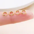 Gold Double Jump Rings 0.7mm 1mm DIY Jewelry Making Connectors for Bracelets Necklaces - 10g Approx 120 Pcs (FT175) / Thick 0.7mm Diameter 5mm / Gold