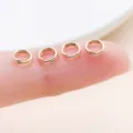 Gold double split jump rings for DIY jewelry making, handmade bracelets and necklaces accessories - 10g Approx 120 Pcs (FT175) / Thick 0.7mm Diameter 5mm / KC Gold