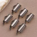 Stainless steel gunmetal cord ends jewelry findings for DIY necklaces earrings making. - T2117 Style (TA300)