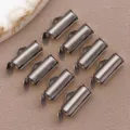 Stainless steel tube cord ends ribbon clamps for DIY jewelry making necklace bracelets accessories 8pcs - T2118 Style (TA300)