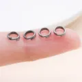 Black iron double split jump rings for DIY jewelry making, bracelets, and necklaces. - 10g Approx 120 Pcs (FT175) / Thick 0.7mm Diameter 5mm / Gunmetal