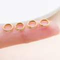 Gold double jump rings split rings for DIY bracelet necklace jewelry making accessories - 10g Approx 100 Pcs (FT175) / Thick 0.7mm Diameter 6mm / Gold