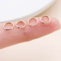 Gold Double Jump Rings Iron Split Rings DIY Jewelry Accessories Craft Variant Display - 10g Approx 100 Pcs (FT175) / Thick 0.7mm Diameter 6mm / KC Gold