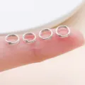 Silver Tone Double Jump Rings Assorted DIY Jewelry Connectors For Craft Accessories - 10g Approx 100 Pcs (FT175) / Thick 0.7mm Diameter 6mm / Bright Silver