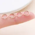 Rose gold double split jump rings for DIY bracelets, necklaces, and jewelry making accessories. - 10g Approx 85 Pcs (FT175) / Thick 0.7mm Diameter 7mm / KC Gold