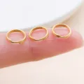 Gold Double Layer Jump Rings 0.7 1mm Iron Split Rings for DIY Jewelry Bracelet Making - 10g Approx 70 Pcs (FT175) / Thick 0.7mm Diameter 8mm / Gold