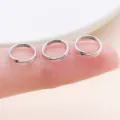 Silver metal double loop split rings jump rings for DIY handmade jewelry necklace key accessories - 10g Approx 70 Pcs (FT175) / Thick 0.7mm Diameter 8mm / Silver White