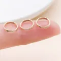 Gold double split rings 0.7 1mm iron jump rings for DIY handmade jewelry bracelets necklaces - 10g Approx 70 Pcs (FT175) / Thick 0.7mm Diameter 8mm / KC Gold
